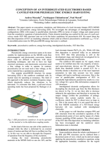 CONCEPTION OF AN INTERDIGITATED ELECTRODES BASED CANTILEVER FOR PIEZOELECTRIC ENERGY HARVESTING