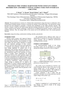 PIEZOELECTRIC ENERGY HARVESTER WITH CONSTANT STRESS