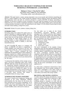 WIRELESSLY READ-OUT TEMPERATURE SENSOR REMOTELY POWERED BY A GSM PHONE