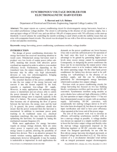 SYNCHRONOUS VOLTAGE DOUBLER FOR ELECTROMAGNETIC HARVESTERS