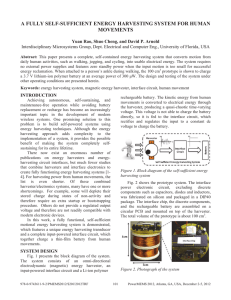 A FULLY SELF-SUFFICIENT ENERGY HARVESTING SYSTEM FOR HUMAN MOVEMENTS