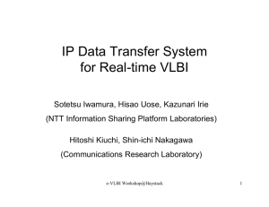 IP Data Transfer System for Real-time VLBI