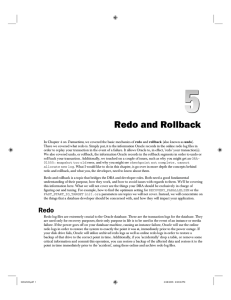 Redo and Rollback
