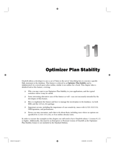 Optimizer Plan Stability