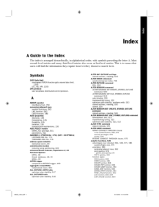 Index A Guide to the Index