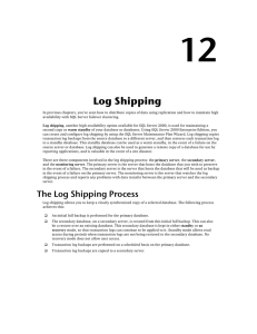 Log Shipping