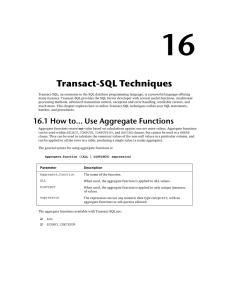Transact-SQL Techniques