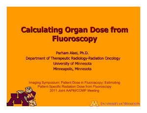 Calculating Organ Dose from Fluoroscopy
