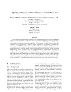 A Quality-of-Service Enhanced Socket API in GNU/Linux