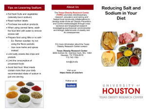 Reducing Salt and Sodium in Your Diet About Us