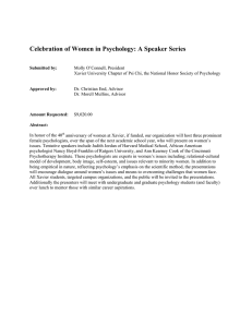 Celebration of Women in Psychology: A Speaker Series