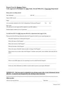 Request Form for Business Majors