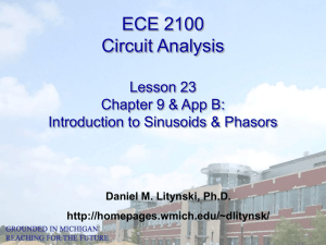 ECE 2100 Circuit Analysis Lesson 23 Chapter 9 &amp; App B: