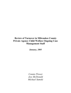 Review of Turnover in Milwaukee County Management Staff Connie Flower