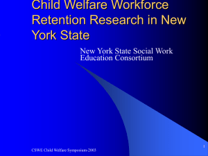 Child Welfare Workforce Retention Research in New York State