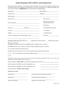 Student Organization “OFF-CAMPUS” Activity Request Form