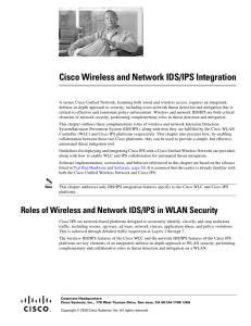 Cisco Wireless and Network IDS/IPS Integration