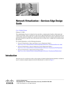 Network Virtualization—Services Edge Design Guide