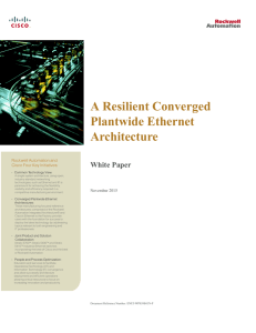 A Resilient Converged Plantwide Ethernet Architecture White Paper