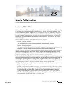 23 Mobile Collaboration  C H A P T E R