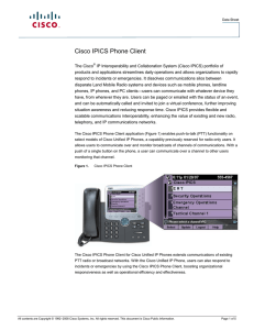 Cisco IPICS Phone Client