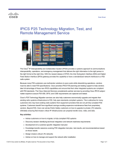 IPICS P25 Technology Migration, Test, and Remote Management Service