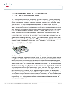 High-Density Digital Voice/Fax Network Modules for Cisco 2800/2900/3800/3900 Series