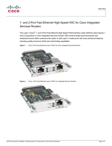 1- and 2-Port Fast Ethernet High-Speed WIC for Cisco Integrated