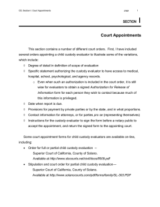 I Court Appointments  SECTION