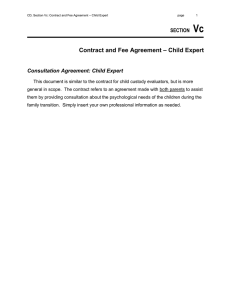 Vc – Child Expert Contract and Fee Agreement