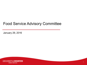 Food Service Advisory Committee January 29, 2016 1