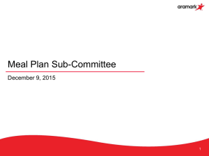 Meal Plan Sub-Committee December 9, 2015 1