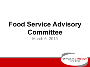 Food Service Advisory Committee March 6, 2015
