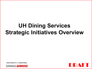 DRAFT UH Dining Services Strategic Initiatives Overview