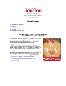 Press Release  UH BASEBALL’S FRIDAY FRENZY PROVIDES AN AFFORDABLE FAMILY OUTING