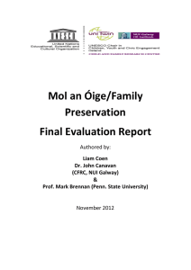 Mol an Óige/Family Preservation Final Evaluation Report Authored by: