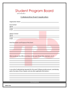 Student Program Board Collaborative Event Application