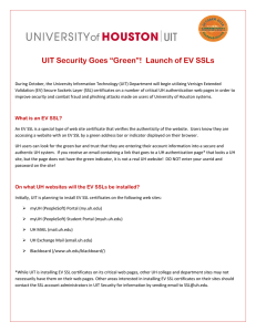 UIT Security Goes “Green”!  Launch of EV SSLs