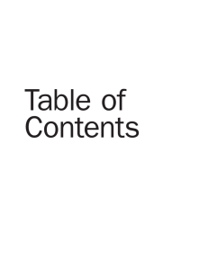 table of Contents