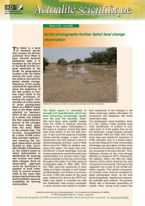 T w Aerial photographs further Sahel land change observation