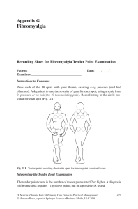 Fibromyalgia Appendix G Recording Sheet for Fibromyalgia Tender Point Examination