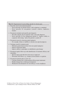Box 3.3 Requirements for prescribing opioids for chronic pain