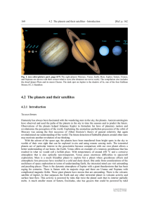 160 4.2  The planets and their satellites - Introduction