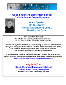 Dr. C. Sturdy Good Shepherd Elementary School Catholic School Council Presents