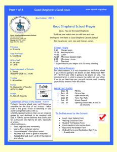 Good Shepherd’s Good News Good Shepherd School Prayer Page 1 of 4