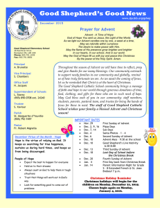 Good Shepherd’s Good News Prayer for Advent