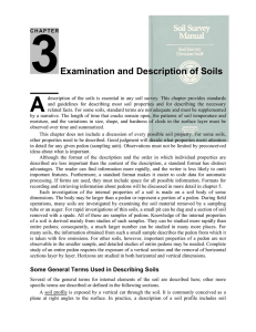 Examination and Description of Soils