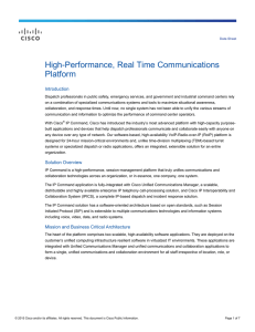 High-Performance, Real Time Communications Platform Introduction