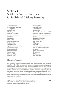 Section 3 Self-Help Practice Exercises for Individual Lifelong Learning