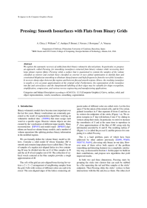 Pressing: Smooth Isosurfaces with Flats from Binary Grids , A. Vinacua